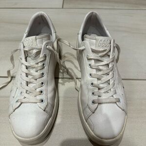 Golden Goose White Leather and PureStar Low Top Sneakers Size 40